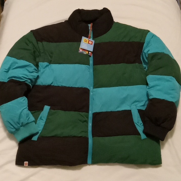 Lego Other - Lego X Target men's colorblock packable puffer coat sz. M (convertible to vest)